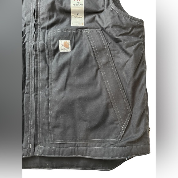 New Carhartt Mens FLAME-RESISTANT QUICK DUCK VEST Flame Resistant - Picture 3 of 6